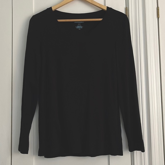 Scoop Neck Long-Sleeve Top - Picture 1 of 5